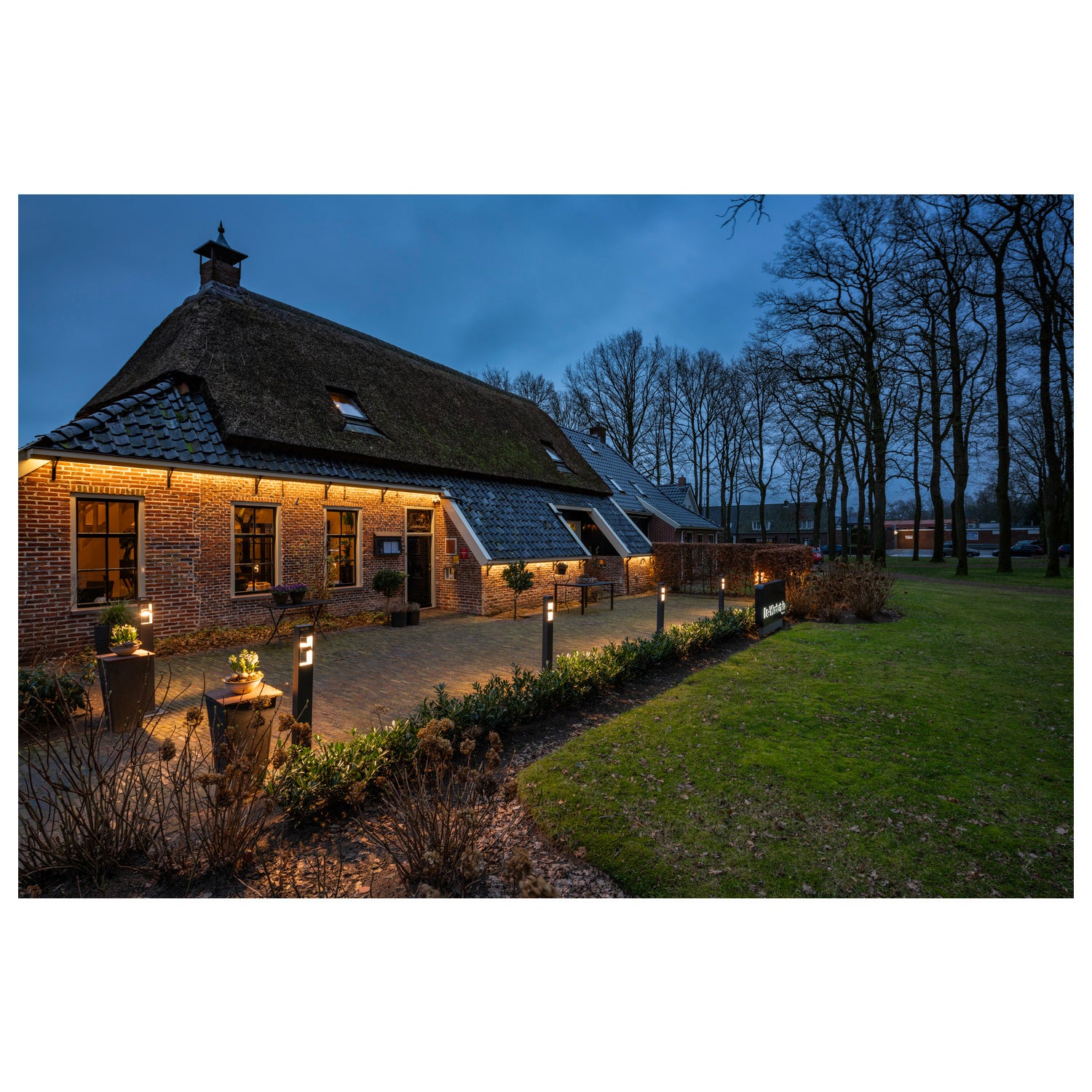 ESKINA FRAME 75 FL, Luminária de pé LED para exterior, double, antracite, interruptor CCT 3000/4000 K