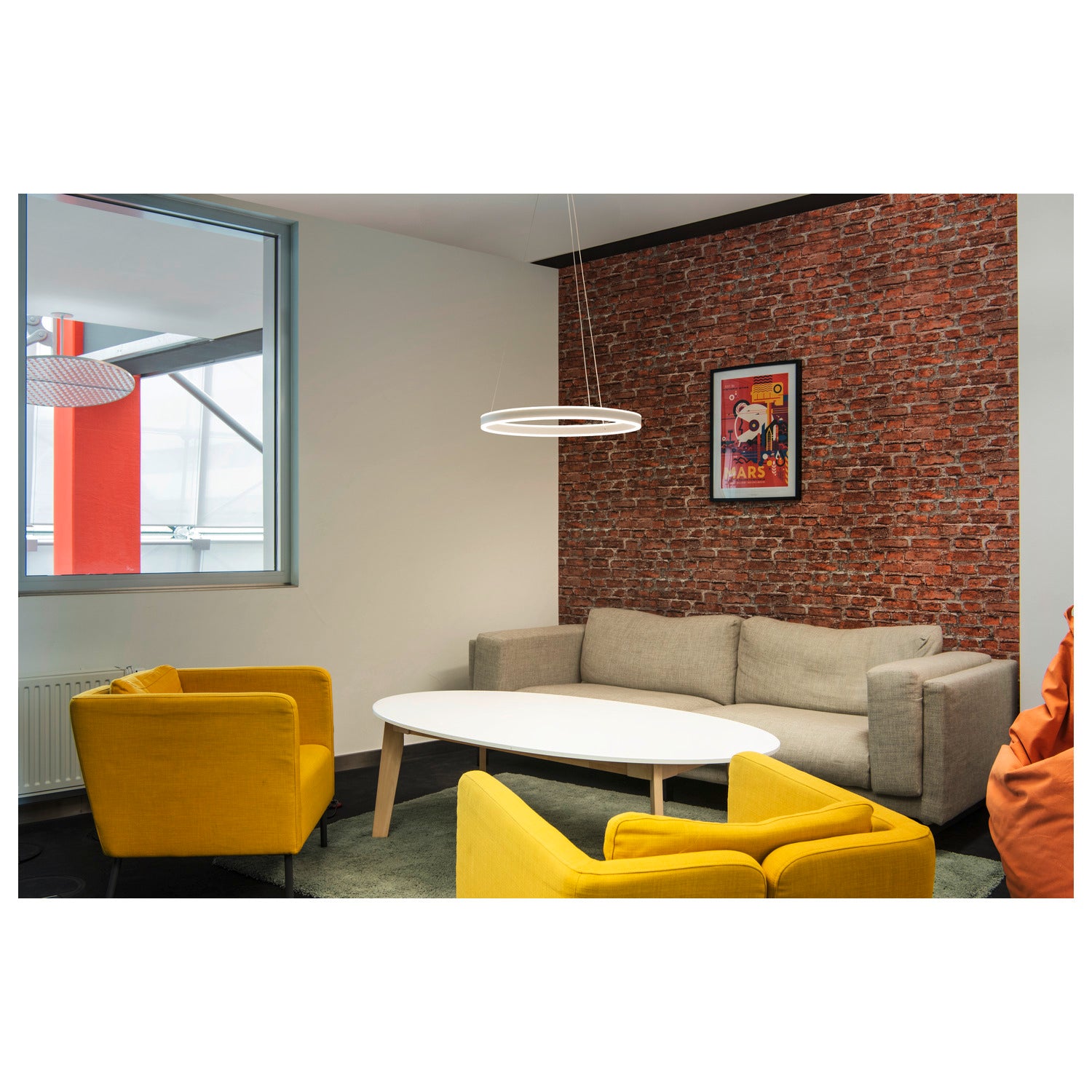 ONE 60 PD PHASE UP/DOWN, Luminária suspensa LED para interior, branco, interruptor CCT 2700/3000 K