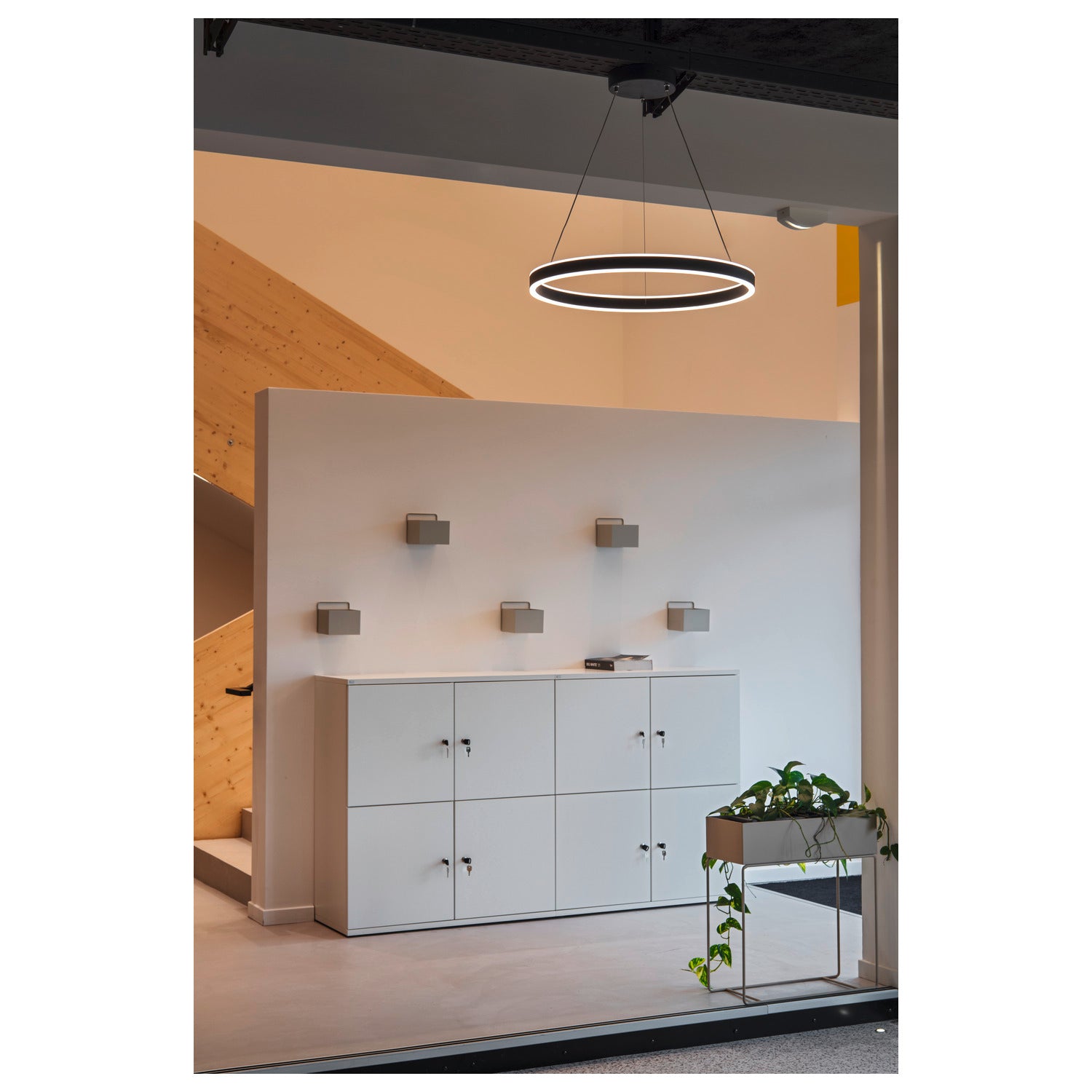ONE 80 PD DALI UP/DOWN, Luminária suspensa LED para interior, preto, interruptor CCT 3000/4000 K
