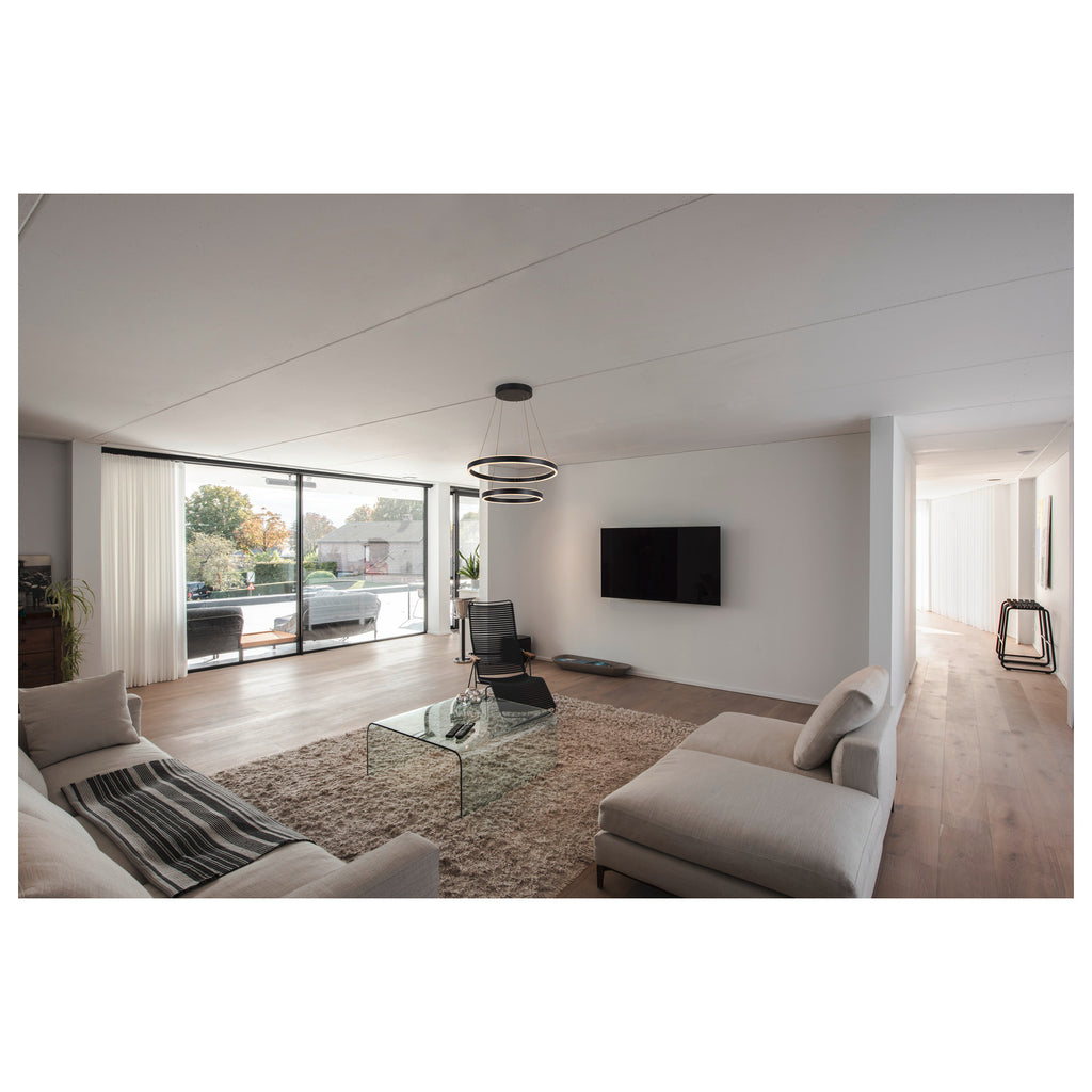 ONE DOUBLE PD PHASE UP/DOWN, Luminária suspensa LED para interior, preto, interruptor CCT 2700/3000 K
