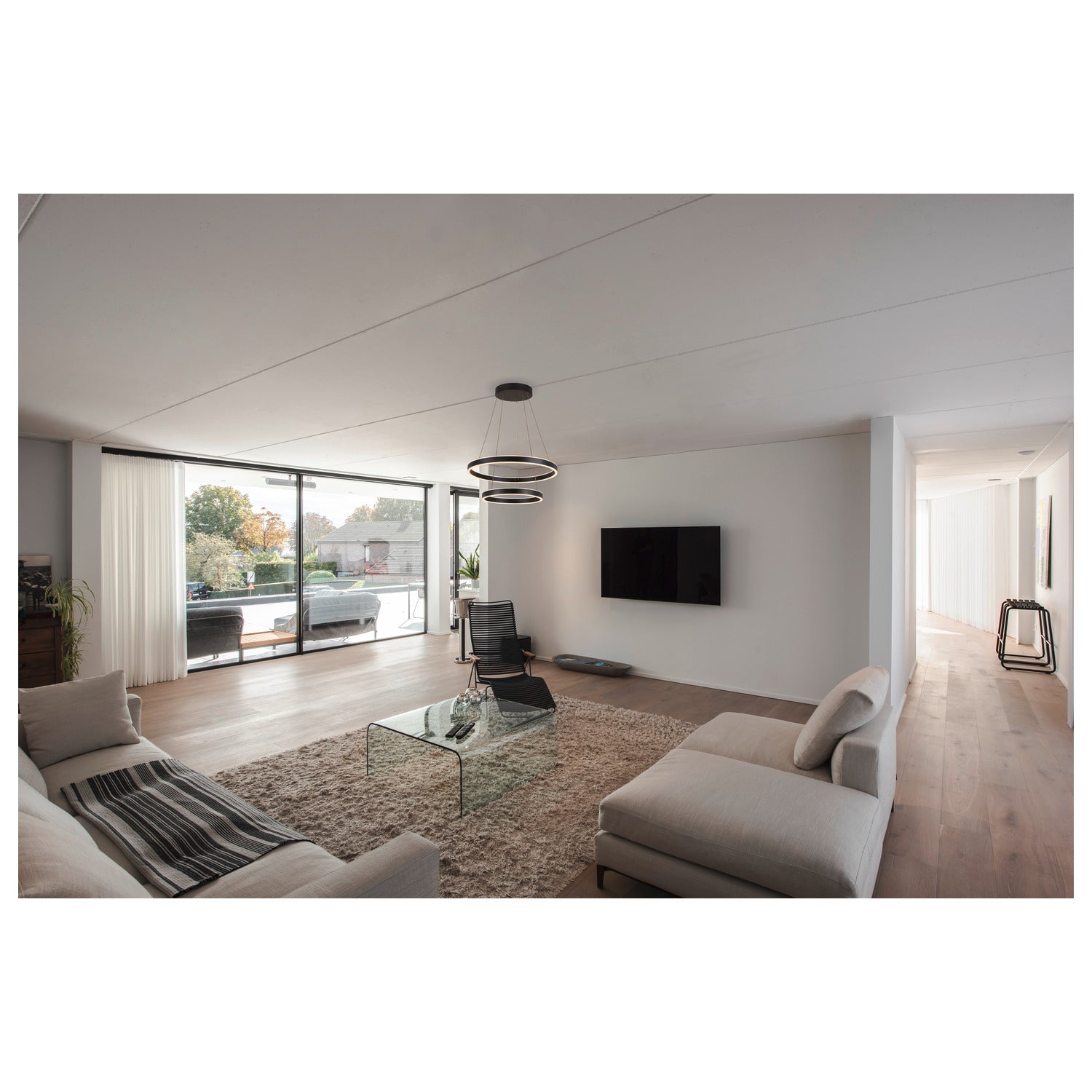 ONE DOUBLE PD PHASE UP/DOWN, Luminária suspensa LED para interior, preto, interruptor CCT 2700/3000 K