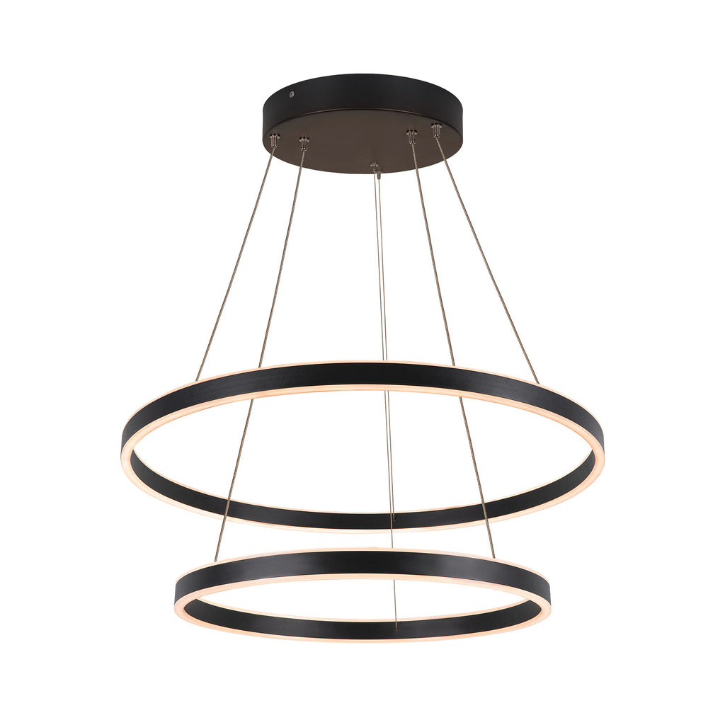 ONE DOUBLE PD DALI UP/DOWN, Luminária suspensa LED para interior, preto, interruptor CCT 3000/4000 K