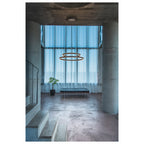 ONE DOUBLE PD DALI UP/DOWN, Luminária suspensa LED para interior, preto, interruptor CCT 3000/4000 K