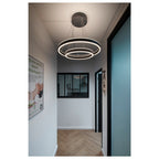 ONE DOUBLE PD DALI UP/DOWN, Luminária suspensa LED para interior, preto, interruptor CCT 3000/4000 K