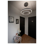 ONE DOUBLE PD DALI UP/DOWN, Luminária suspensa LED para interior, preto, interruptor CCT 3000/4000 K