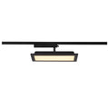 PANEL TRACK square 150x300 mm, Spot monofásico preto 18 W 3000 K