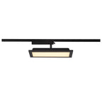 PANEL TRACK square 150x300 mm, Spot monofásico preto 18 W 3000 K