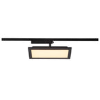 PANEL TRACK square 150x300 mm, Spot monofásico preto 18 W 3000 K