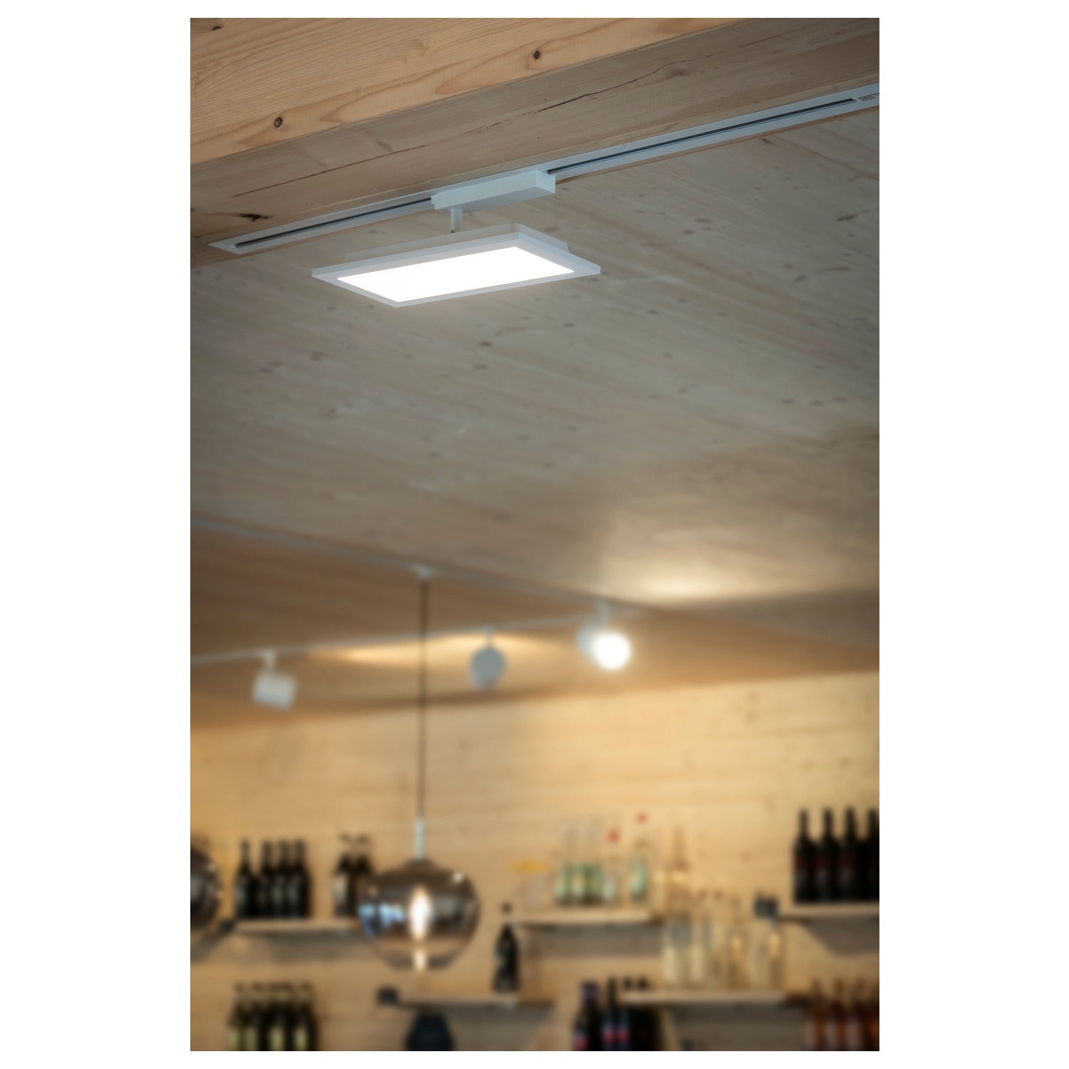 PANEL TRACK square 150x300 mm, Spot monofásico branco 18 W 3000 K