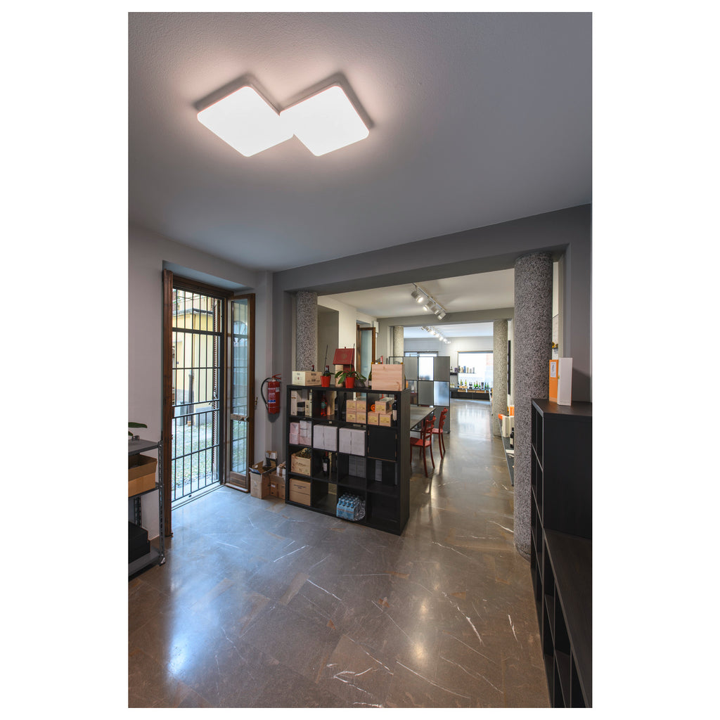 SIMA, Luminária de parede saliente e luz saliente para teto LED para interior branco 3000 K quadrado regulável