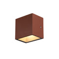 SITRA S WL SINGLE, Luminária saliente de parede para o exterior LED, cor oxidada, interruptor CCT de 3000/4000 K