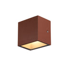 SITRA S WL SINGLE, Luminária saliente de parede para o exterior LED, cor oxidada, interruptor CCT de 3000/4000 K