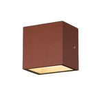 SITRA S WL SINGLE, Luminária saliente de parede para o exterior LED, cor oxidada, interruptor CCT de 3000/4000 K