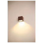 SITRA S WL SINGLE, Luminária saliente de parede para o exterior LED, cor oxidada, interruptor CCT de 3000/4000 K