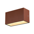 SITRA M WL UP/DOWN, Luminária saliente de parede para o exterior LED, de cor oxidada, interruptor CCT de 3000/4000 K
