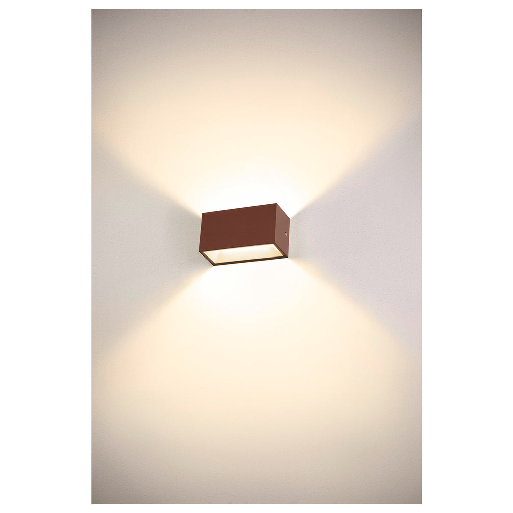 SITRA M WL UP/DOWN, Luminária saliente de parede para o exterior LED, de cor oxidada, interruptor CCT de 3000/4000 K