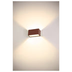 SITRA M WL UP/DOWN, Luminária saliente de parede para o exterior LED, de cor oxidada, interruptor CCT de 3000/4000 K