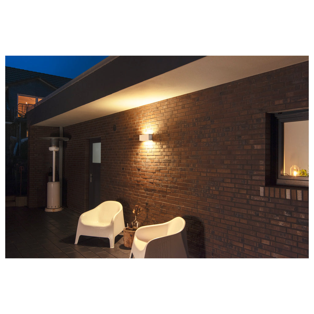 SITRA L WL UP/DOWN, Luminária saliente de parede para o exterior LED, branco, interruptor CCT de 3000/4000 K
