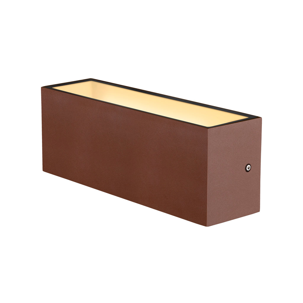 SITRA L WL UP/DOWN, Luminária saliente de parede para o exterior LED, de cor oxidada, interruptor CCT de 3000/4000 K