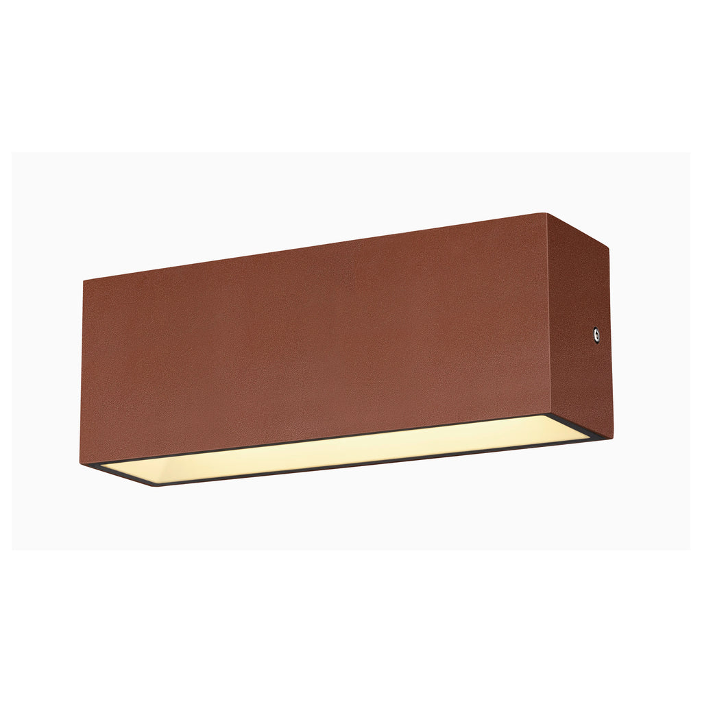 SITRA L WL UP/DOWN, Luminária saliente de parede para o exterior LED, de cor oxidada, interruptor CCT de 3000/4000 K
