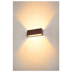 SITRA L WL UP/DOWN, Luminária saliente de parede para o exterior LED, de cor oxidada, interruptor CCT de 3000/4000 K