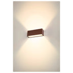 SITRA L WL UP/DOWN, Luminária saliente de parede para o exterior LED, de cor oxidada, interruptor CCT de 3000/4000 K