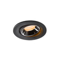 NUMINOS® MOVE S, luminária para encastrar no teto, preta/cromada 2700 K 55°