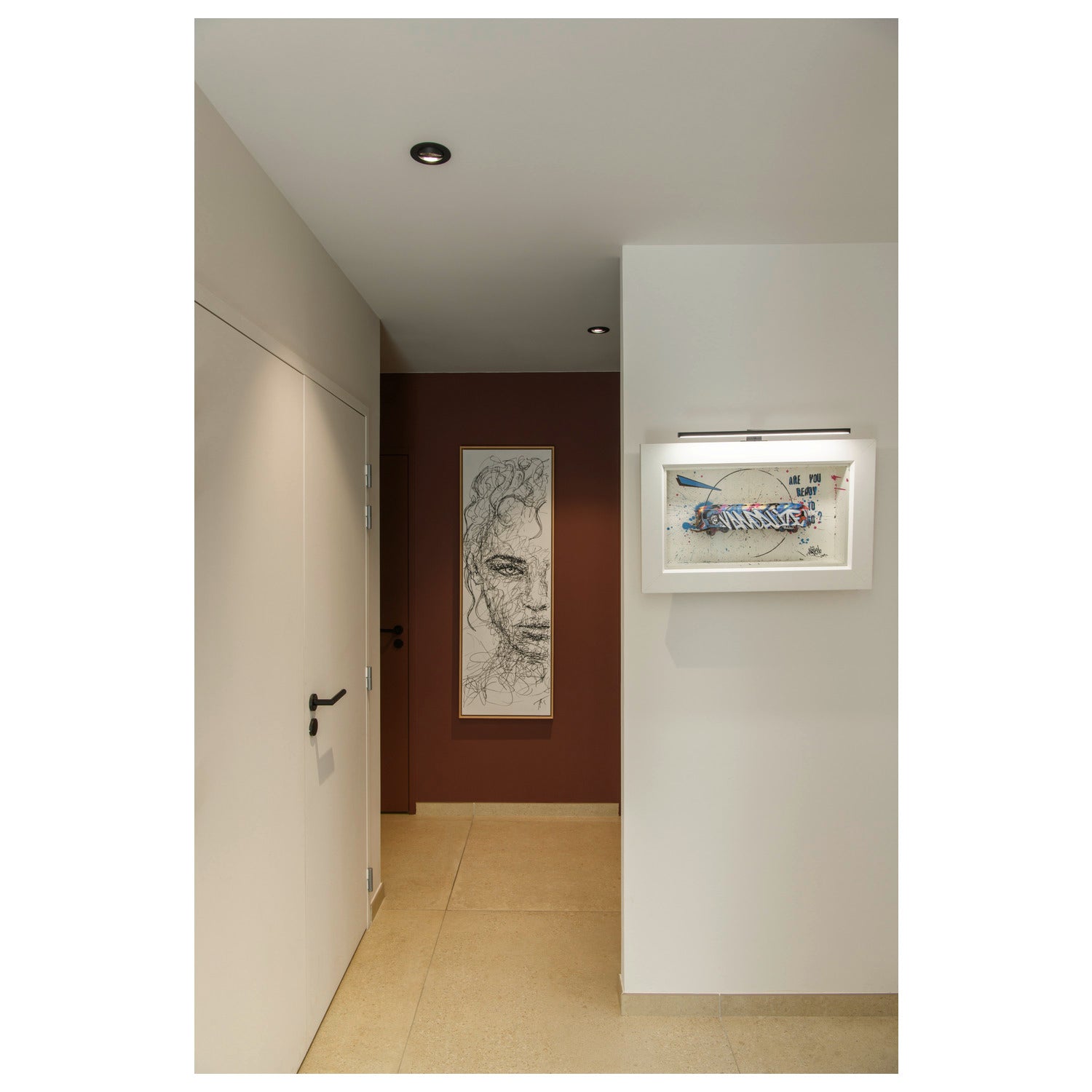 NUMINOS® MOVE S, luminária para encastrar no teto, preta/cromada 3000 K 40°