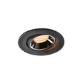 NUMINOS® MOVE S, luminária para encastrar no teto, preta/cromada 3000 K 55°