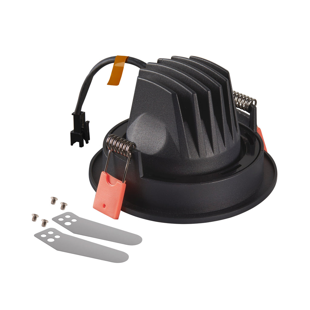 NUMINOS® MOVE S, luminária para encastrar no teto, preta/cromada 3000 K 55°
