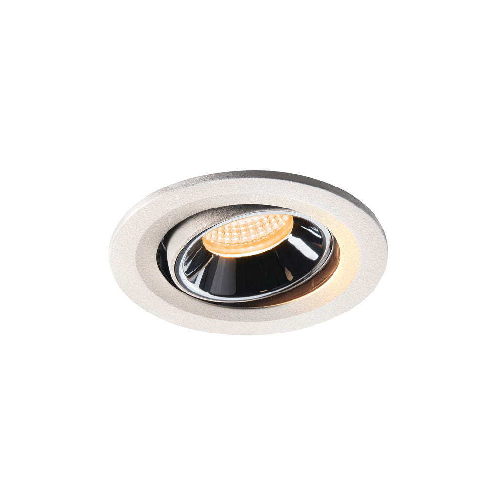 NUMINOS® MOVE S, luminária para encastrar no teto, branca/cromada 3000 K 20°