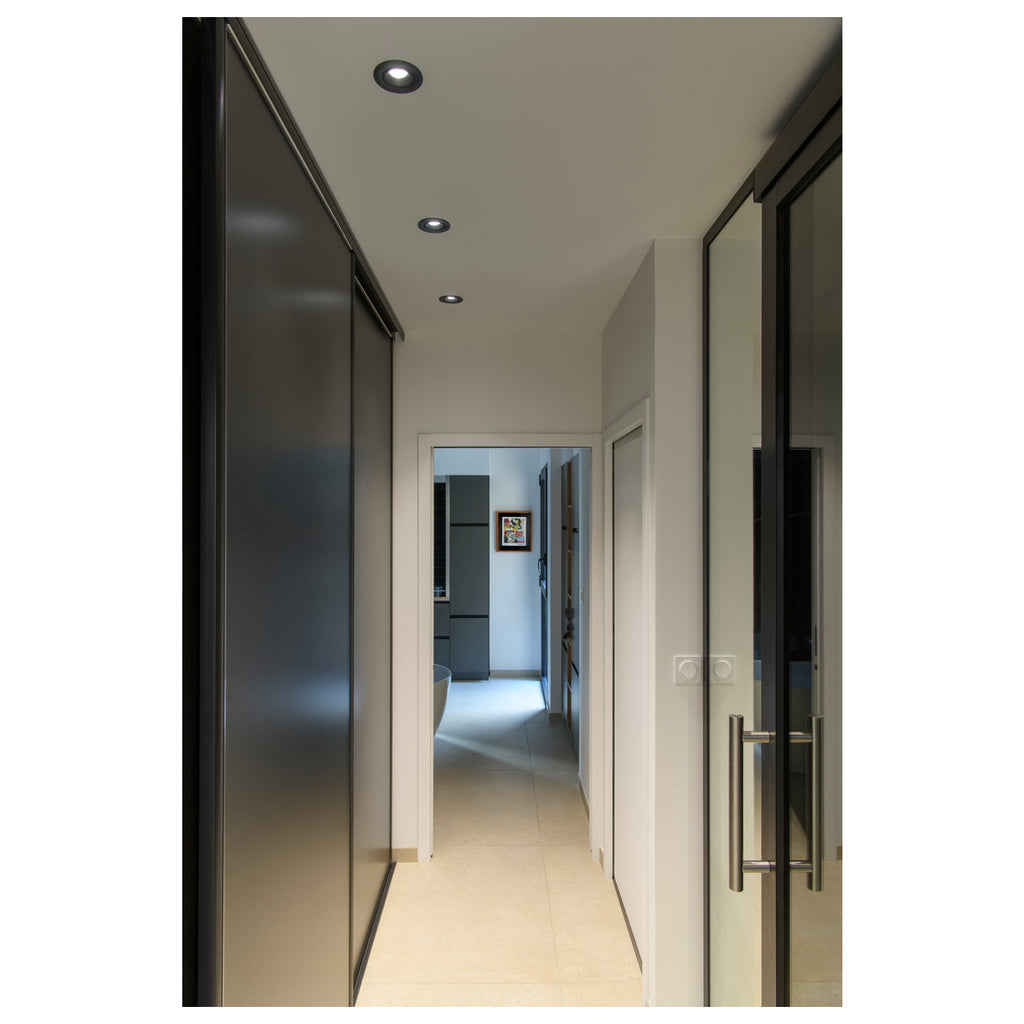 NUMINOS® MOVE S, luminária para encastrar no teto, preta 4000 K 55°