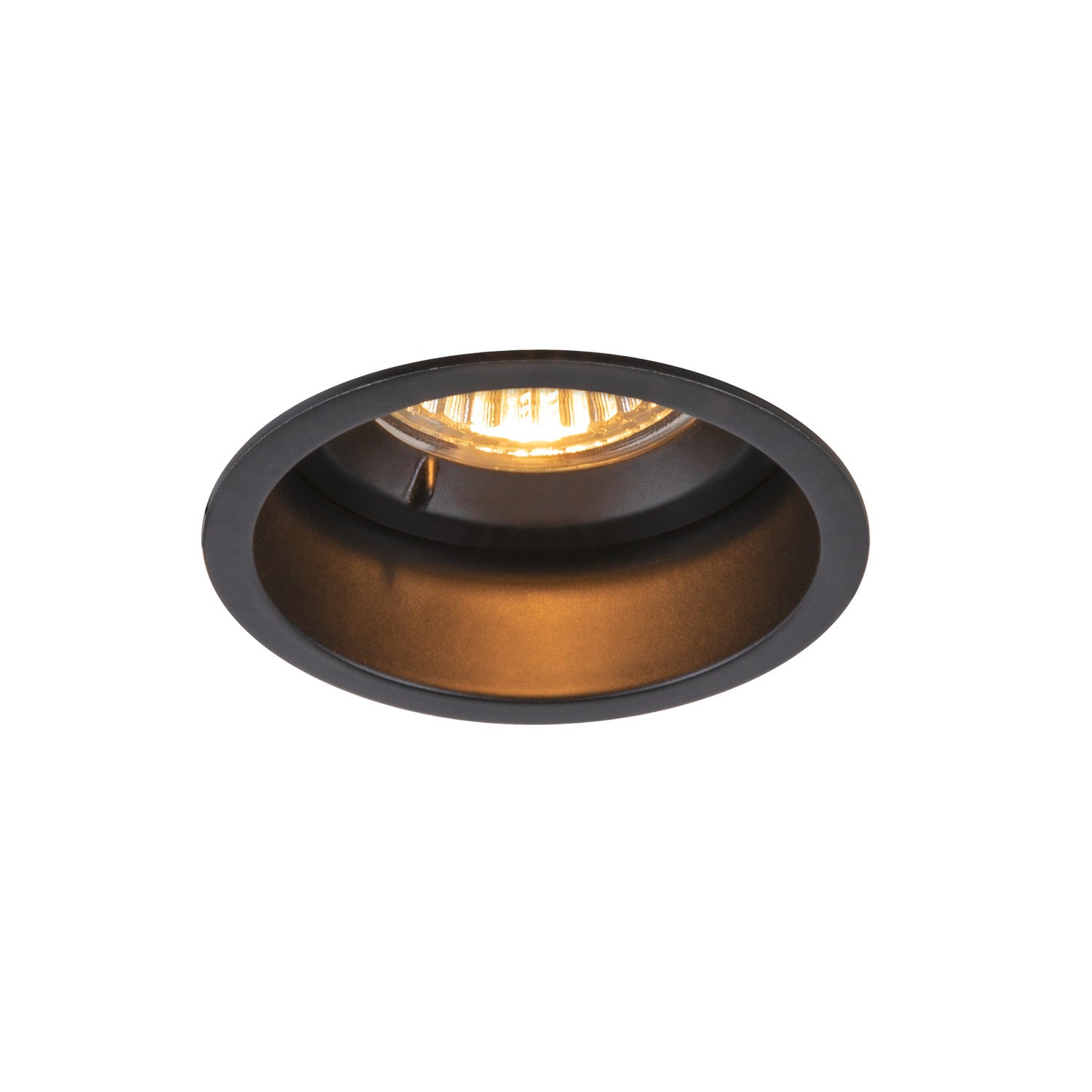 HORN GU10, luminária para encastrar no teto, preta 25 W, com teste de blower door