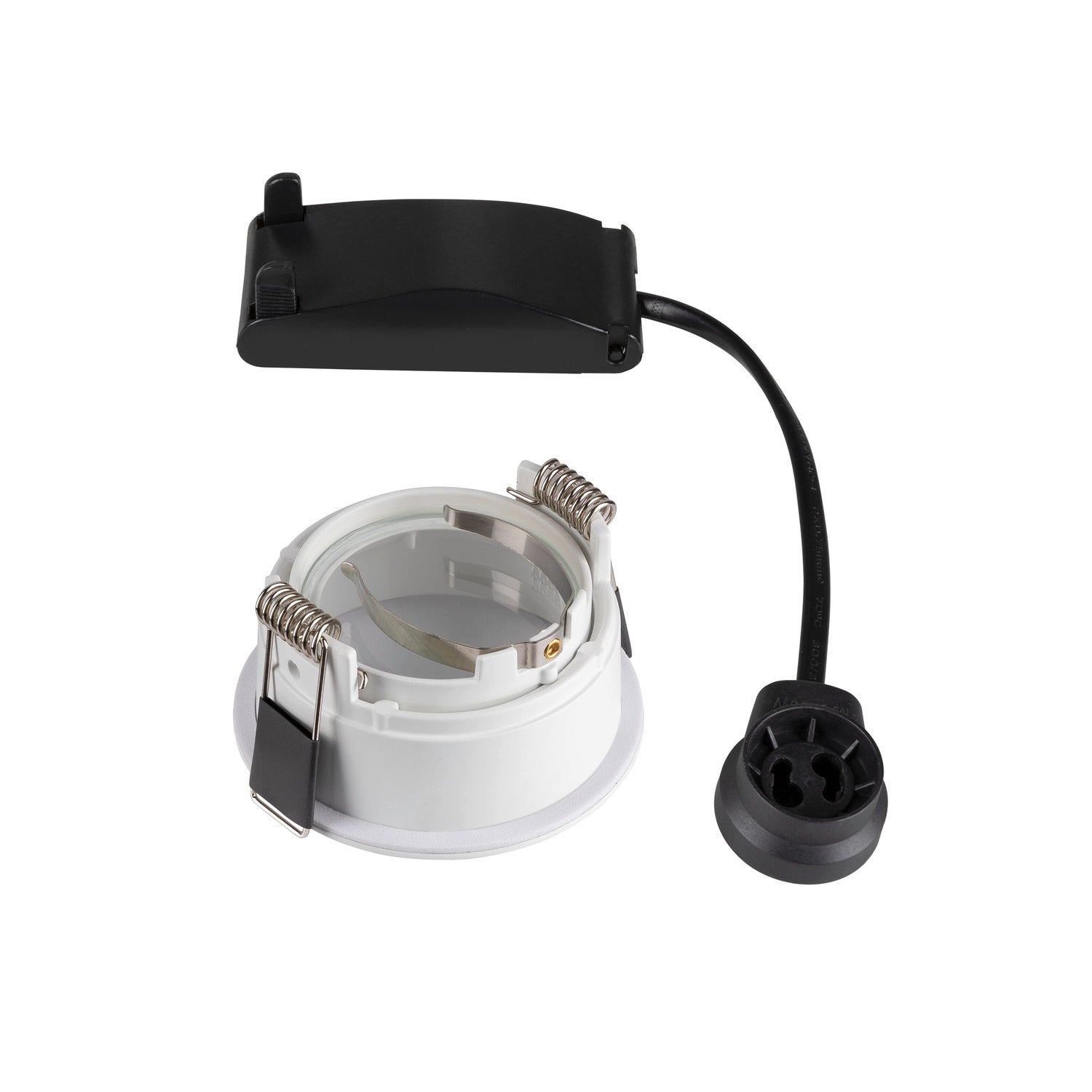 HORN GU10, luminária para encastrar no teto, branca 25 W, com teste de blower door