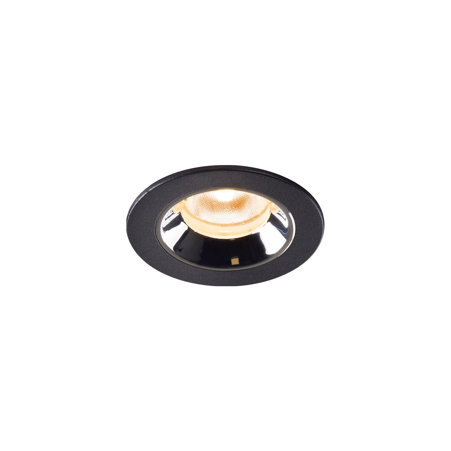 NUMINOS® XS, luminária para encastrar no teto, preta/cromada 2700 K 20°