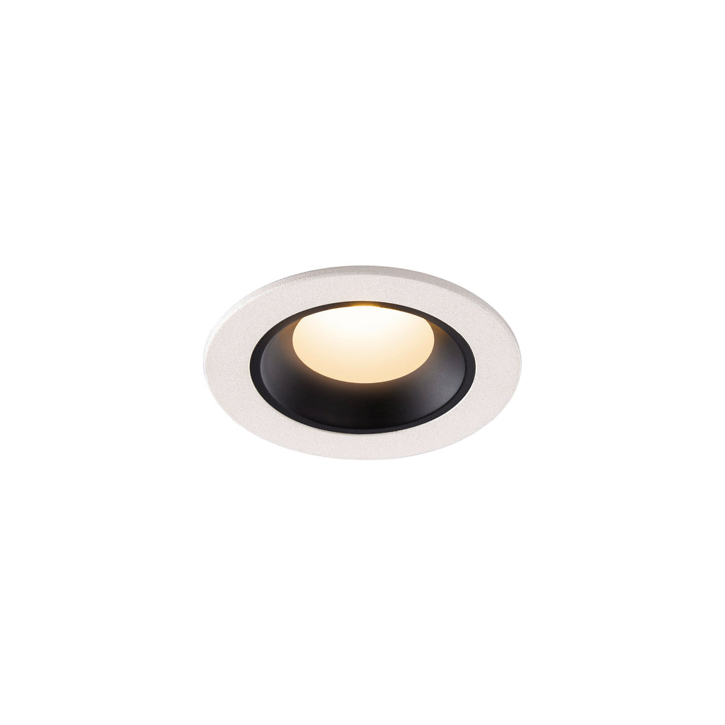 NUMINOS® XS, luminária para encastrar no teto, branca/preta 3000 K 55°