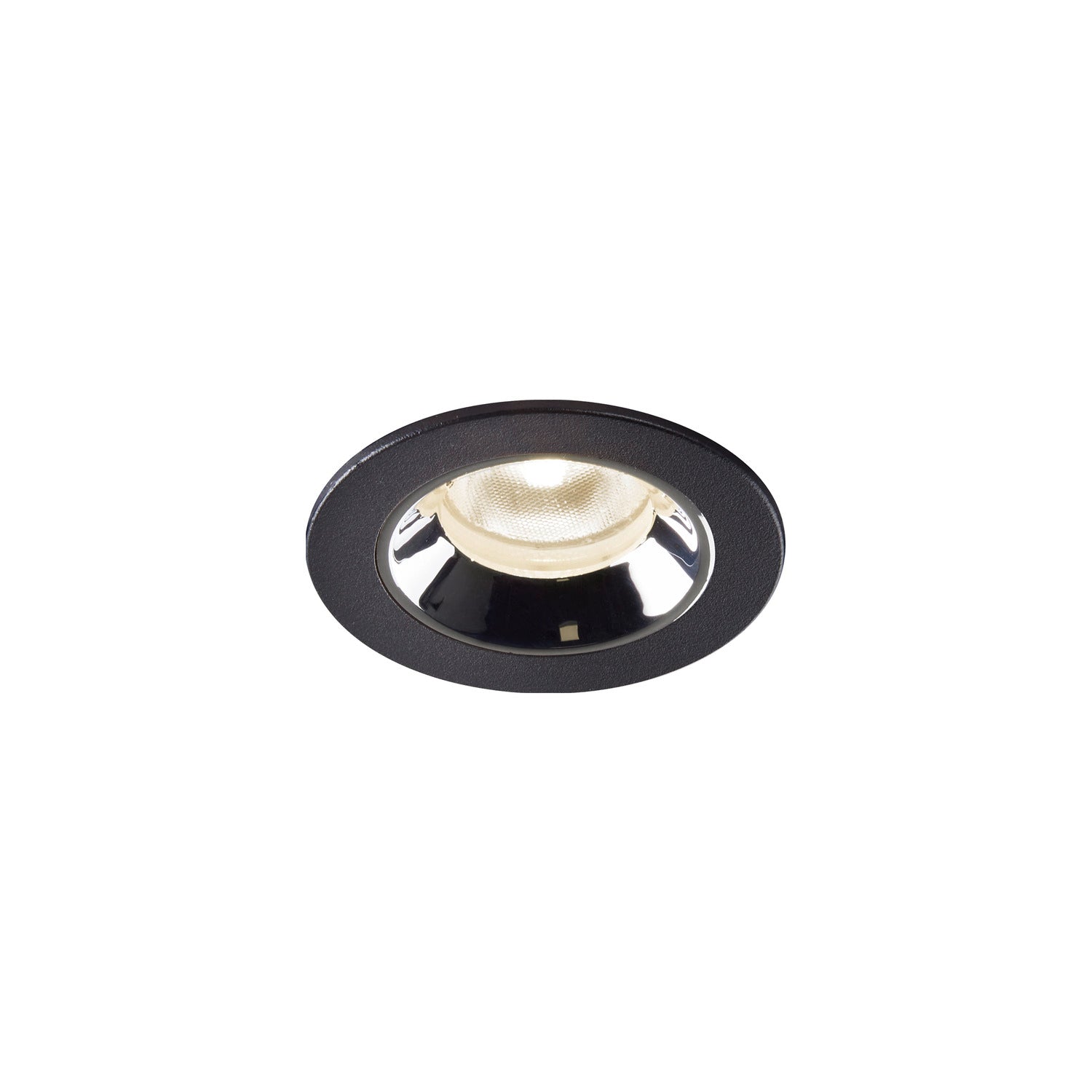 NUMINOS® XS, luminária para encastrar no teto, preta/cromada 4000 K 20°