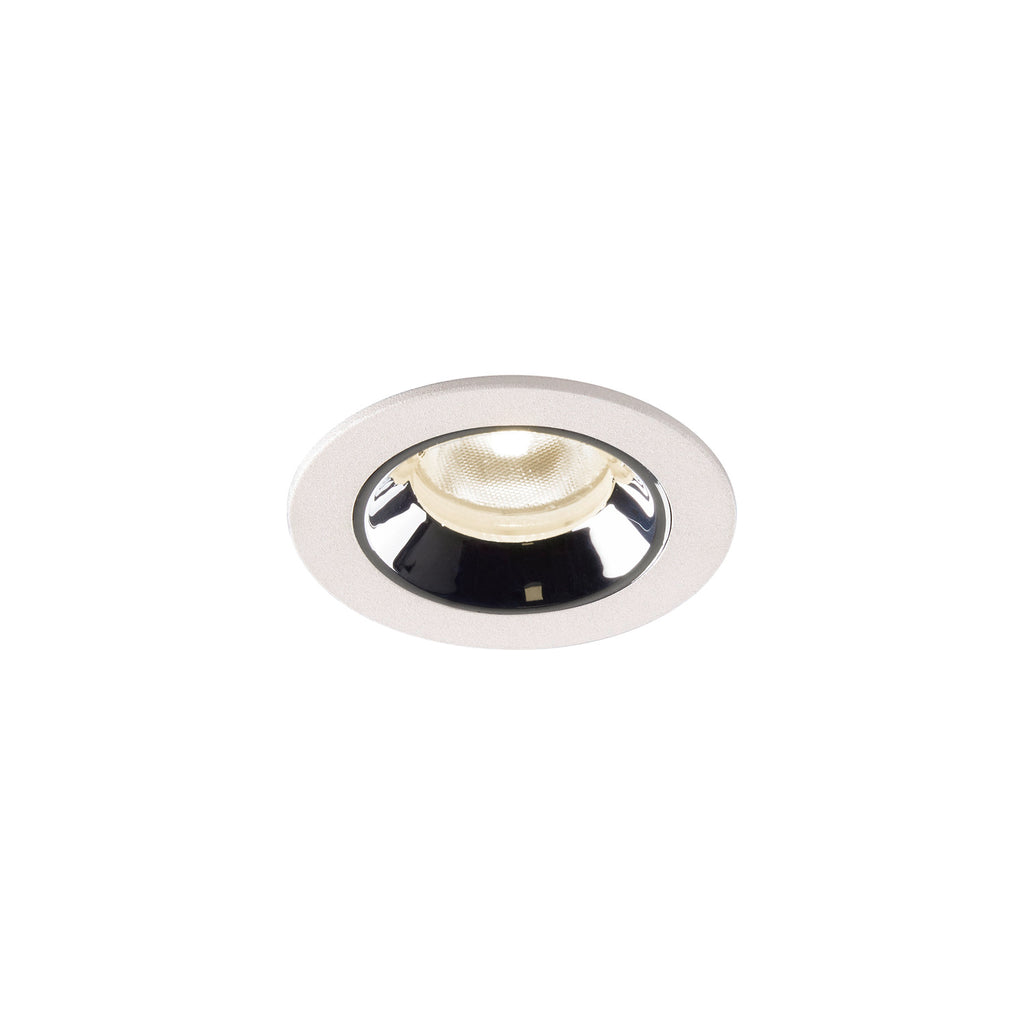 NUMINOS® XS, luminária para encastrar no teto, branca/cromada 4000 K 20°