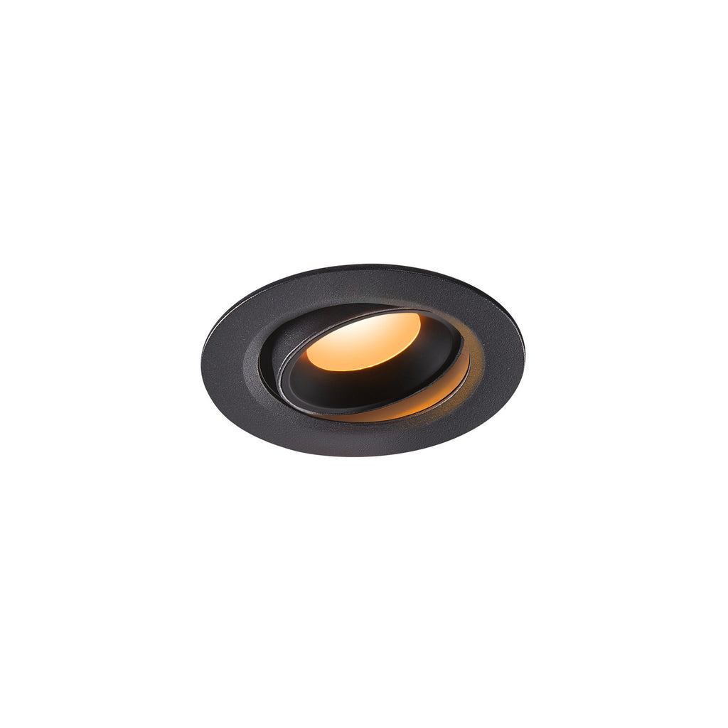 NUMINOS® MOVE XS, luminária para encastrar no teto, preta 2700 K 20°
