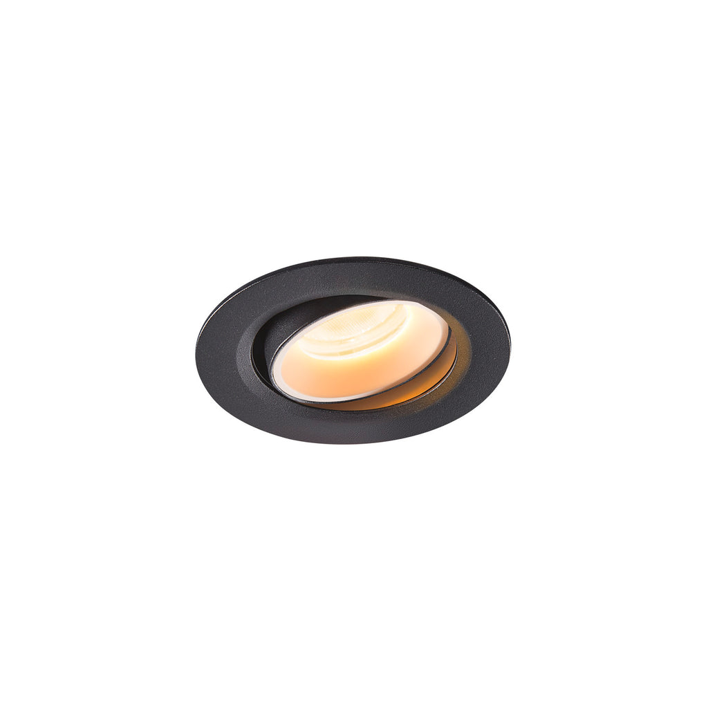 NUMINOS® MOVE XS, luminária para encastrar no teto, preta/branca 2700 K 40°