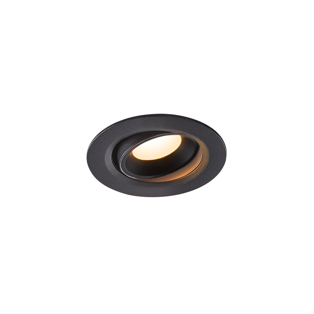 NUMINOS® MOVE XS, luminária para encastrar no teto, preta 3000 K 20°
