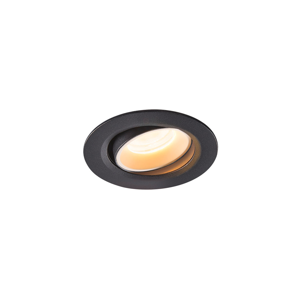 NUMINOS® MOVE XS, luminária para encastrar no teto, preta/branca 3000 K 40°