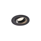 NUMINOS® MOVE XS, luminária para encastrar no teto, preta/cromada 4000 K 20°