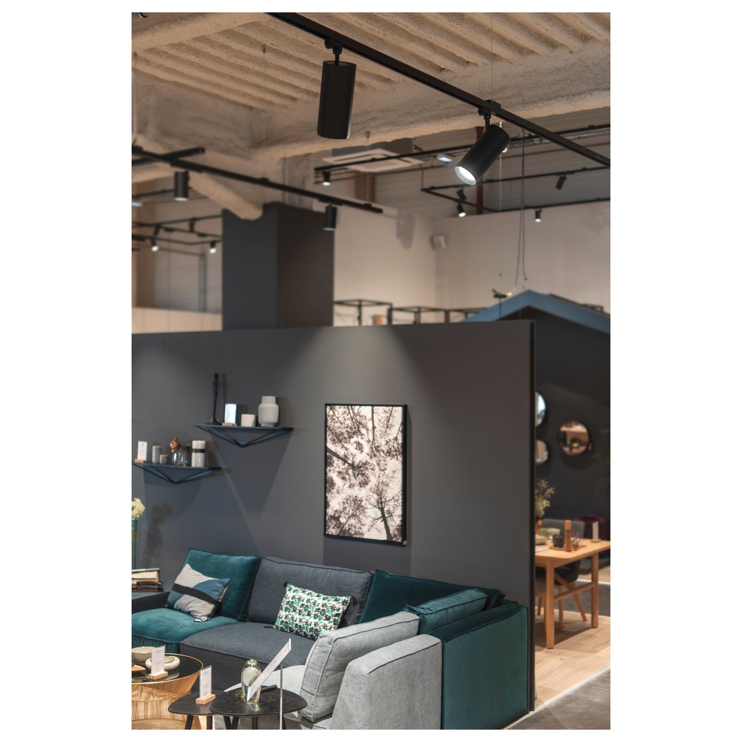 NUMINOS® XL 3Ph., PHASE, 3~ Projetor, cilíndrico, 3000 K, 28 Watt, Ângulos de fases, 60°, preto mate