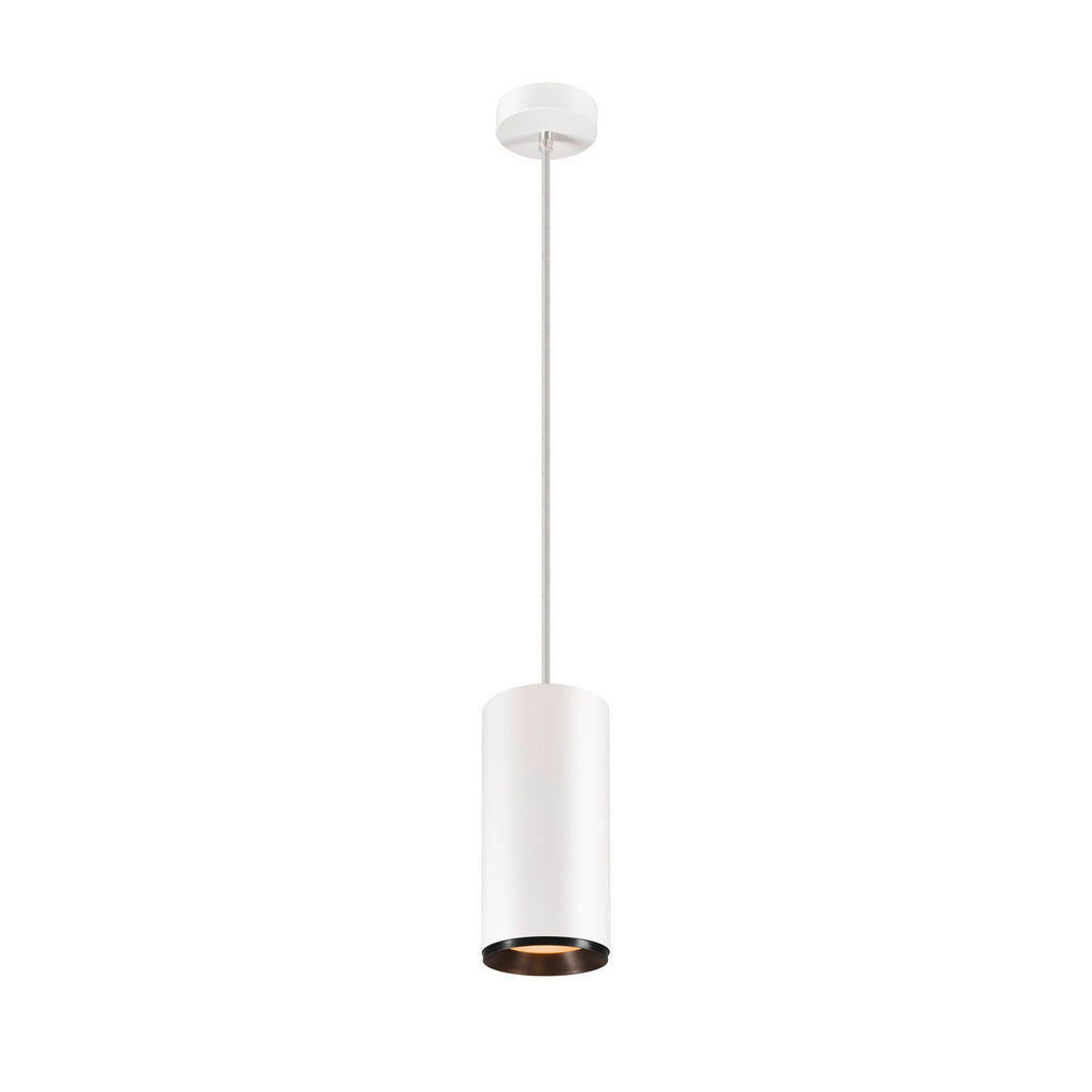 NUMINOS® XL PD, DALI, Candeeiro pendente, comprimento do pendente 250 cm, 2700 K, 27 Watt, 36°, DALI, branco mate / preto mate