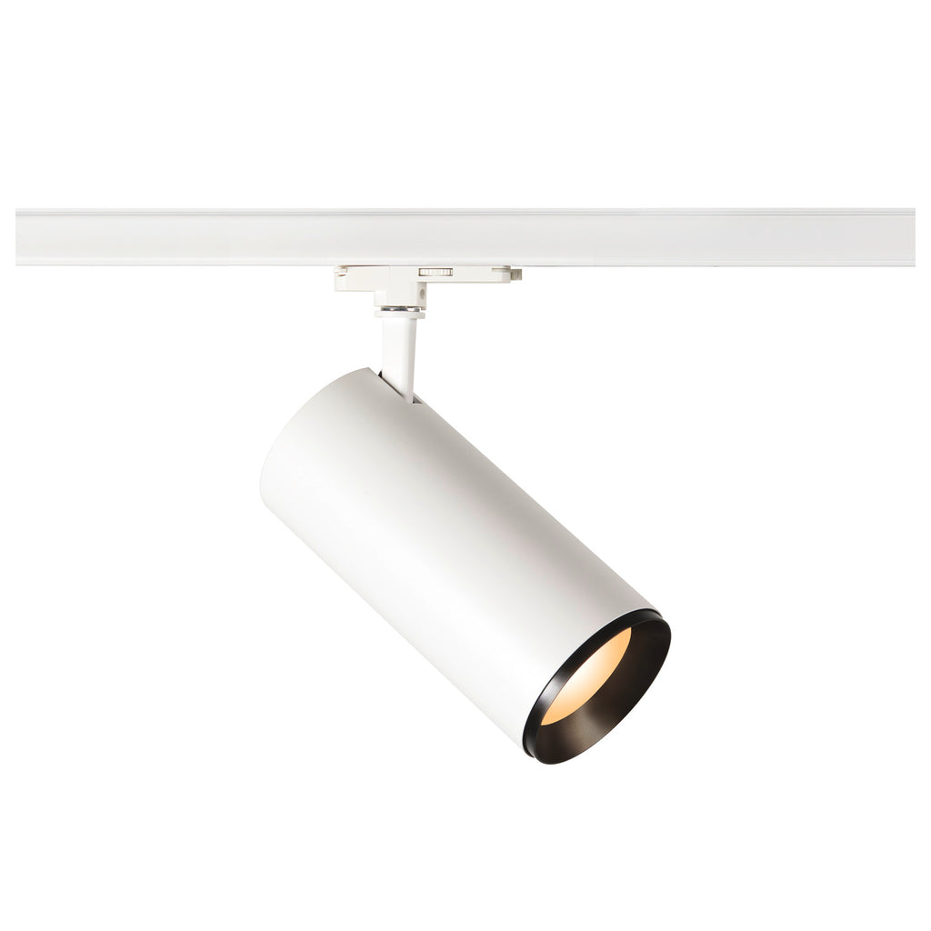 NUMINOS® XL 3Ph., DALI, 3~ Projetor, cilíndrico, 3000 K, 27 Watt, DALI, 36°, branco mate / preto mate