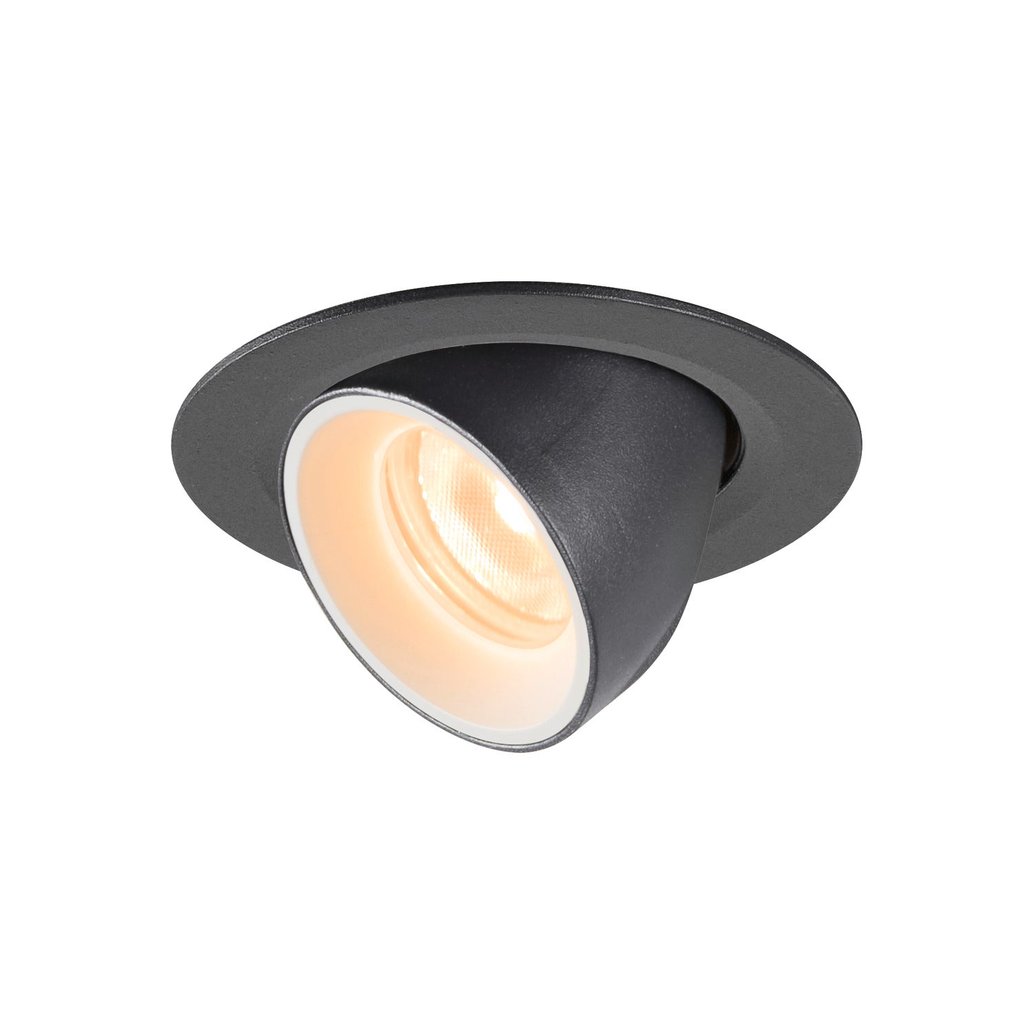 NUMINOS® GIMBLE XS, luminária para encastrar no teto, preta/branca 2700 K 40°
