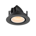 NUMINOS® GIMBLE XS, luminária para encastrar no teto, preta/branca 2700 K 55°