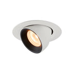 NUMINOS® GIMBLE XS, luminária para encastrar no teto, branca/preta 2700 K 20°