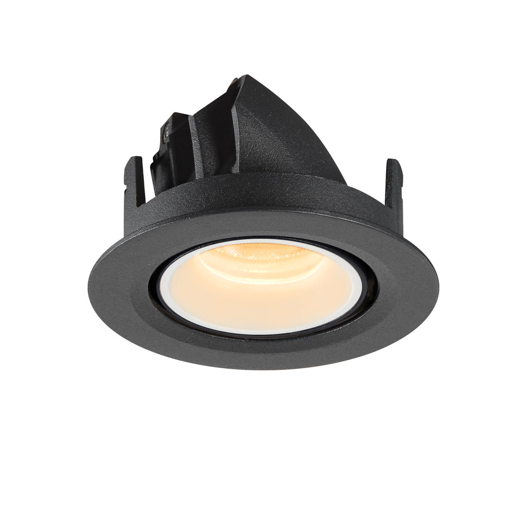NUMINOS® GIMBLE XS, luminária para encastrar no teto, preta/branca 3000 K 55°